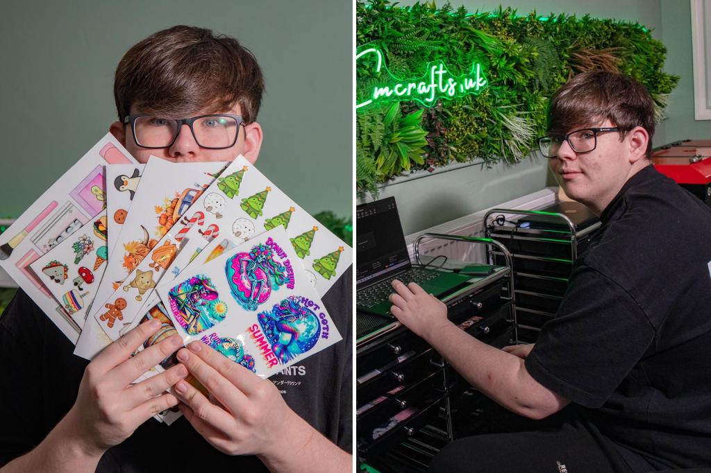 17-year-old earns over $19,000 a month with sticker business - all thanks to Christmas gift